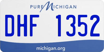 MI license plate DHF1352