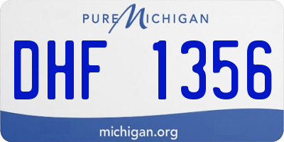 MI license plate DHF1356