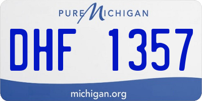 MI license plate DHF1357