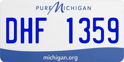 MI license plate DHF1359