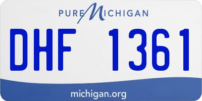 MI license plate DHF1361