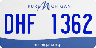 MI license plate DHF1362