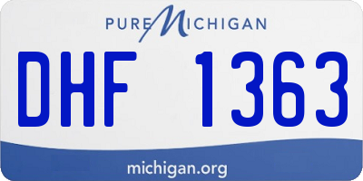 MI license plate DHF1363