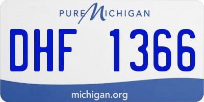 MI license plate DHF1366