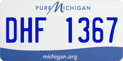 MI license plate DHF1367