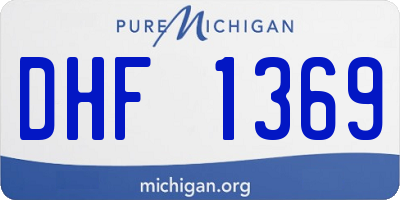 MI license plate DHF1369