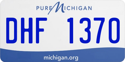 MI license plate DHF1370