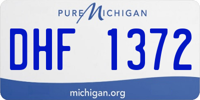 MI license plate DHF1372