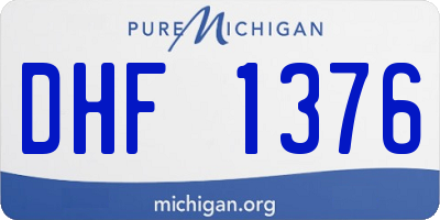 MI license plate DHF1376