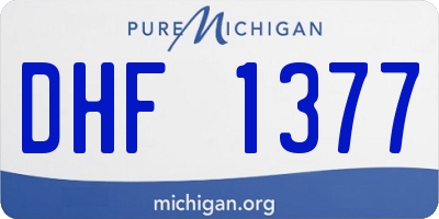 MI license plate DHF1377