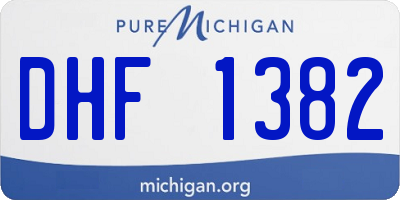 MI license plate DHF1382