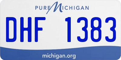 MI license plate DHF1383