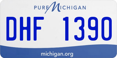 MI license plate DHF1390