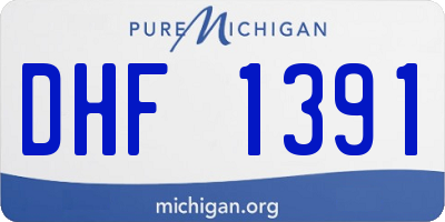 MI license plate DHF1391