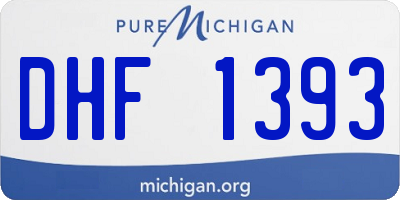 MI license plate DHF1393