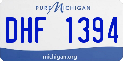 MI license plate DHF1394