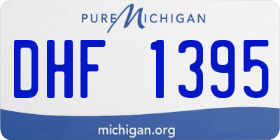 MI license plate DHF1395