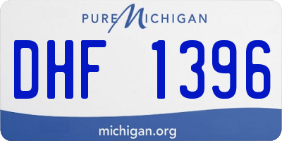 MI license plate DHF1396
