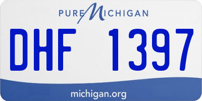MI license plate DHF1397