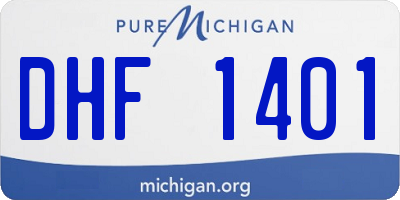 MI license plate DHF1401