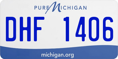 MI license plate DHF1406