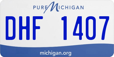 MI license plate DHF1407