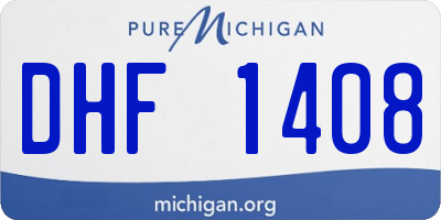 MI license plate DHF1408
