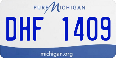MI license plate DHF1409