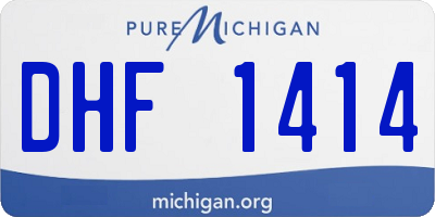 MI license plate DHF1414