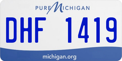 MI license plate DHF1419