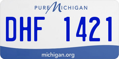 MI license plate DHF1421