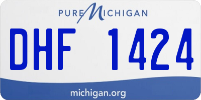 MI license plate DHF1424
