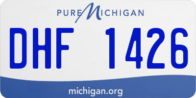 MI license plate DHF1426