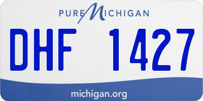 MI license plate DHF1427