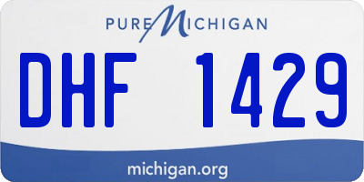MI license plate DHF1429