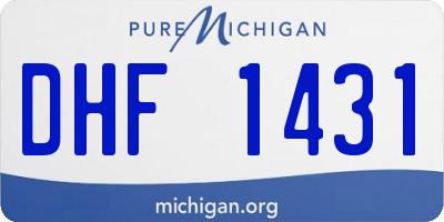 MI license plate DHF1431