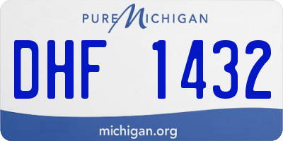 MI license plate DHF1432