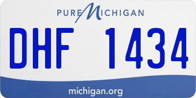 MI license plate DHF1434