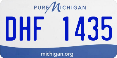 MI license plate DHF1435