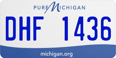 MI license plate DHF1436