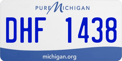 MI license plate DHF1438