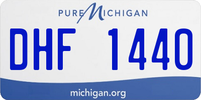 MI license plate DHF1440