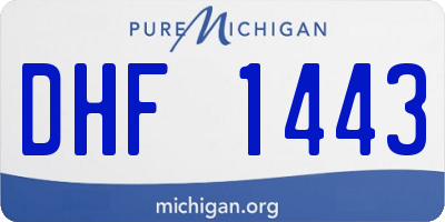MI license plate DHF1443