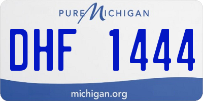 MI license plate DHF1444