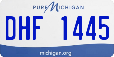 MI license plate DHF1445