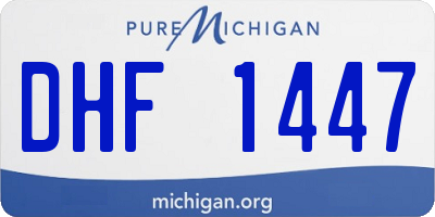 MI license plate DHF1447