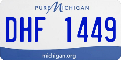 MI license plate DHF1449