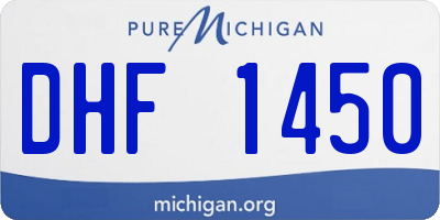MI license plate DHF1450