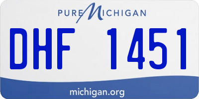 MI license plate DHF1451