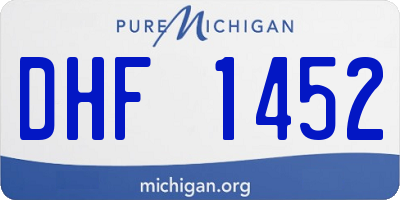 MI license plate DHF1452